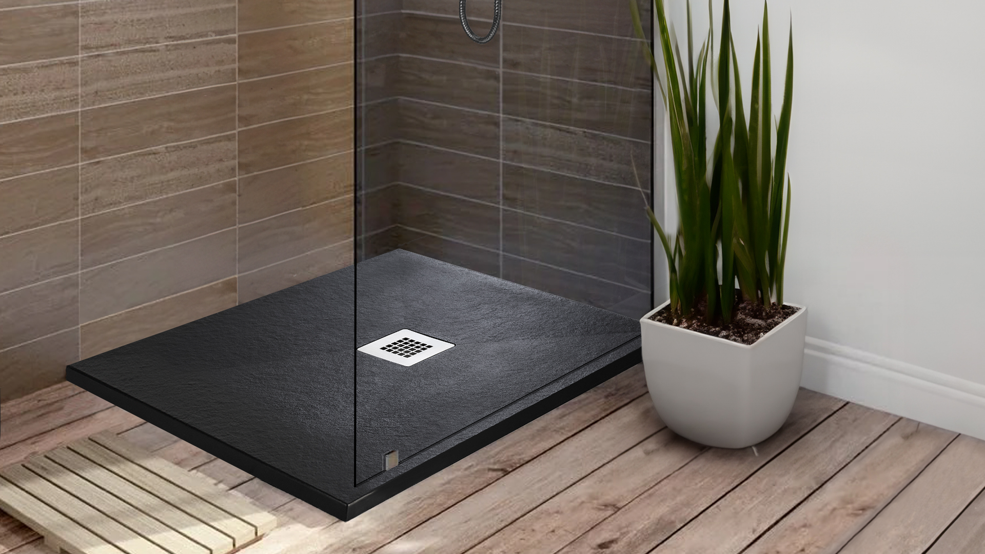 Stone Rectangle Tray - 1400x800mm Black