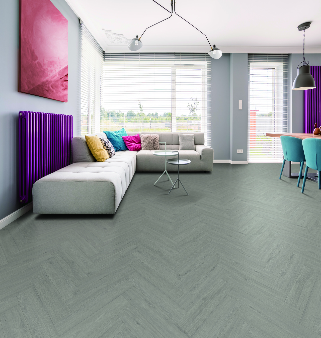 T-Build Spanish Oak Herringbone LVT
