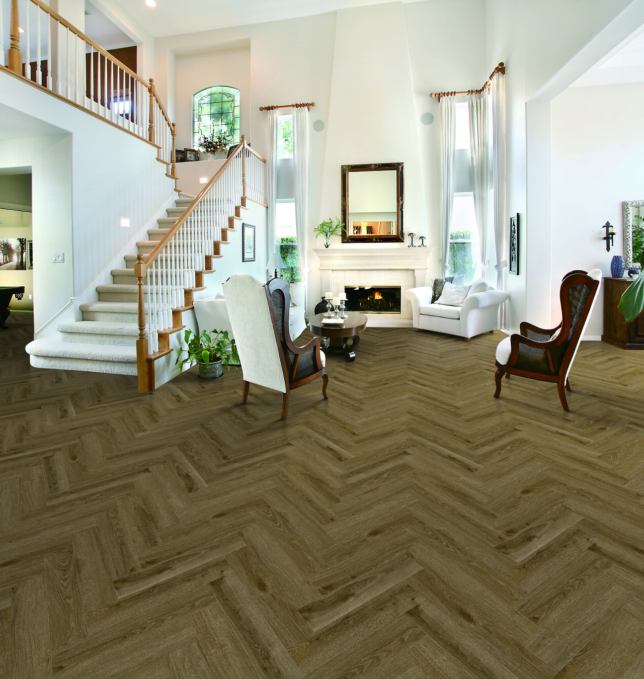T-Build Vesuvio Oak Herringbone LVT