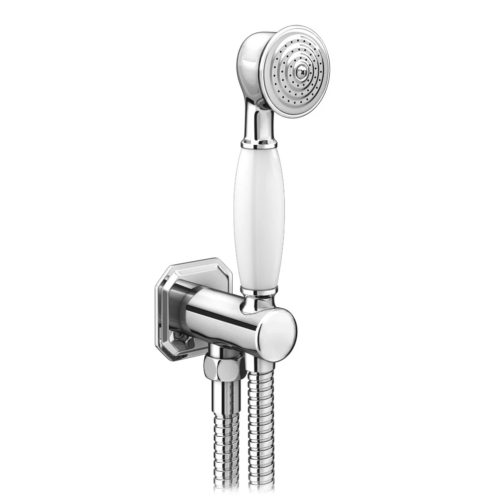 Traditional Outlet Elbow with Wall Bracket, Flex & Handset